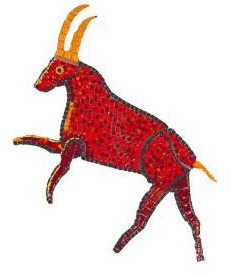 Dancing Goat - image of artwork by Prof. Carolynne Whitefeather