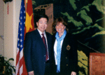 Kate Cominsky, Utica College Director of International Admissions with Third Secretary Liu Jiangyi at the Embassy of the People's Republic of China