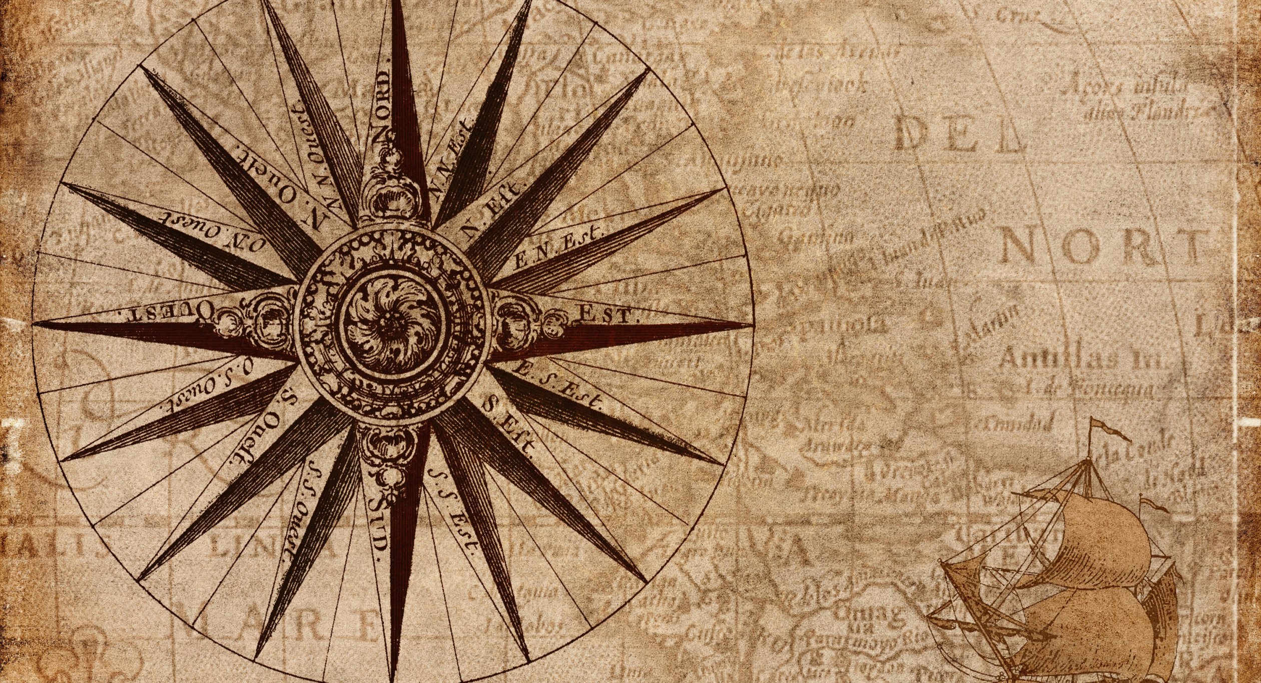 Nautical Map Compass History generic